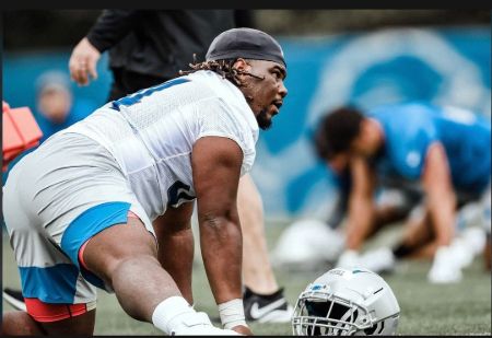 Alim McNeill, a North Carolina State nose tackle, is a stocky, powerful player with the strength, leverage, and toughness of an NFL defense.